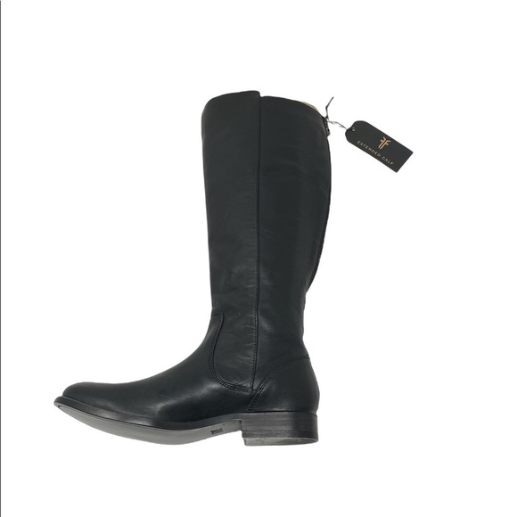 Frye Melissa Stud Back Zip boots Black Extended Calf size 6 - Picture 1 of 2